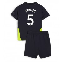 Camiseta Manchester City John Stones #5 Segunda Equipación Replica 2024-25 para niños mangas cortas (+ Pantalones cortos)